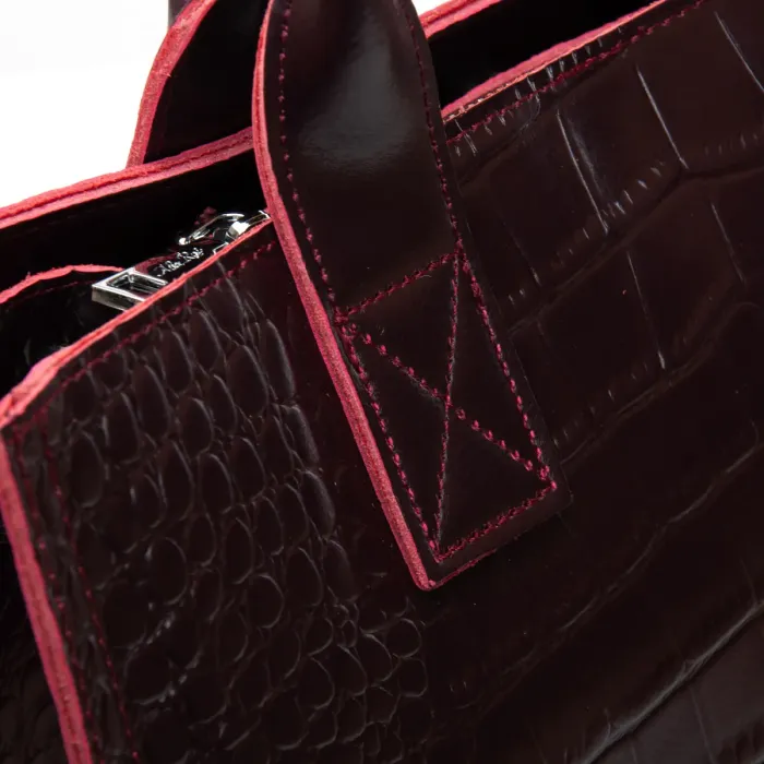 Сумка Женская Классическая кожа ALEX RAI 8804 bordo