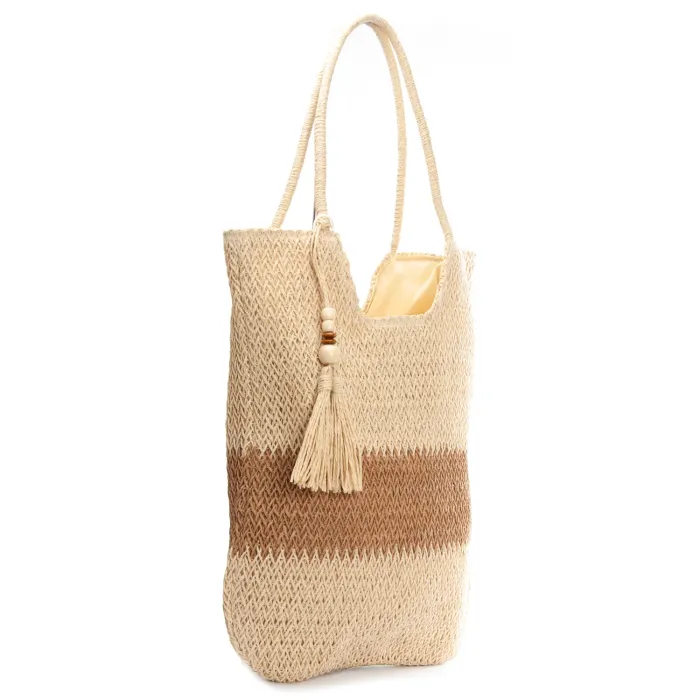Сумка Женская Плетеная LUXEVA 8051 beige