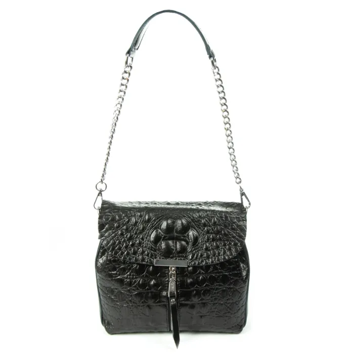 Сумка Женская Классическая кожа ALEX RAI 9342 black croco