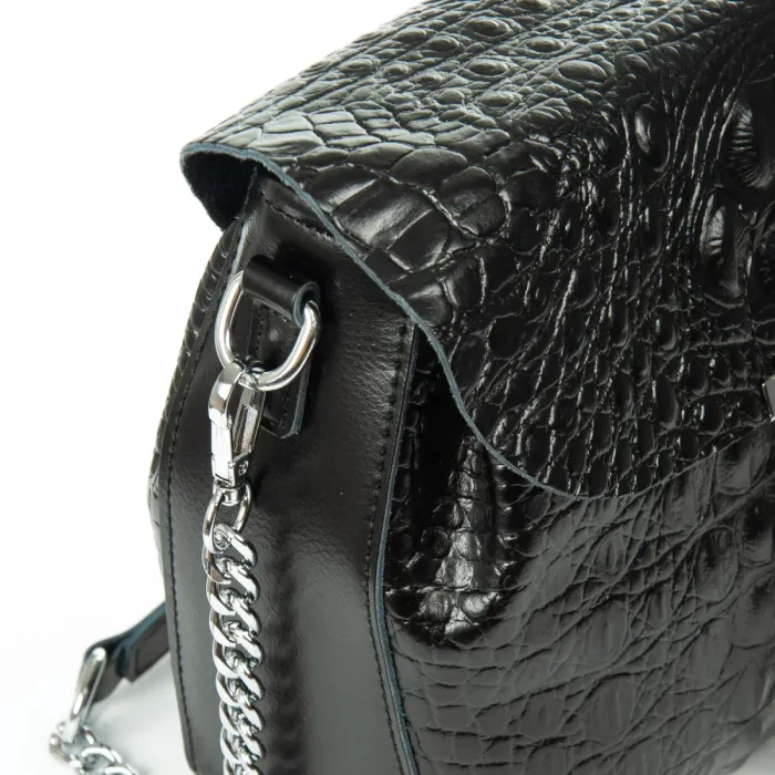 Сумка Женская Классическая кожа ALEX RAI 9342 black croco