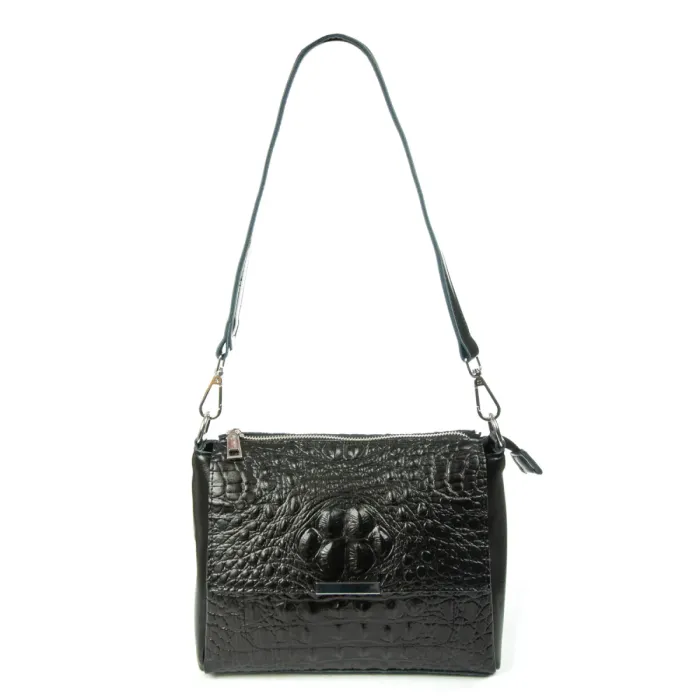Сумка Женская Классическая кожа ALEX RAI 9822 black croco