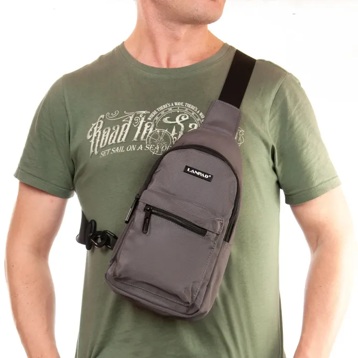 Сумка Мужская На Плечо нейлон Lanpad 3073 gray