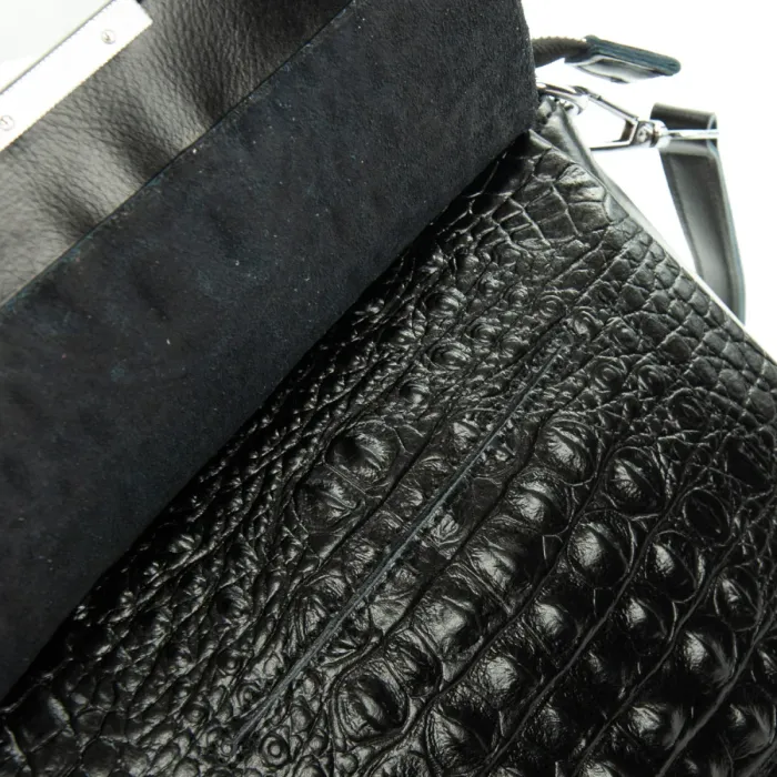 Сумка Женская Классическая кожа ALEX RAI 9822 black croco
