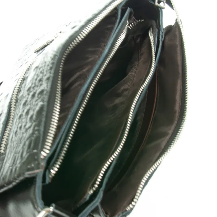 Сумка Женская Классическая кожа ALEX RAI 9822 black croco