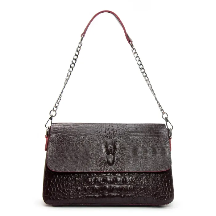 Сумка Женская Классическая кожа ALEX RAI 9346 bordo