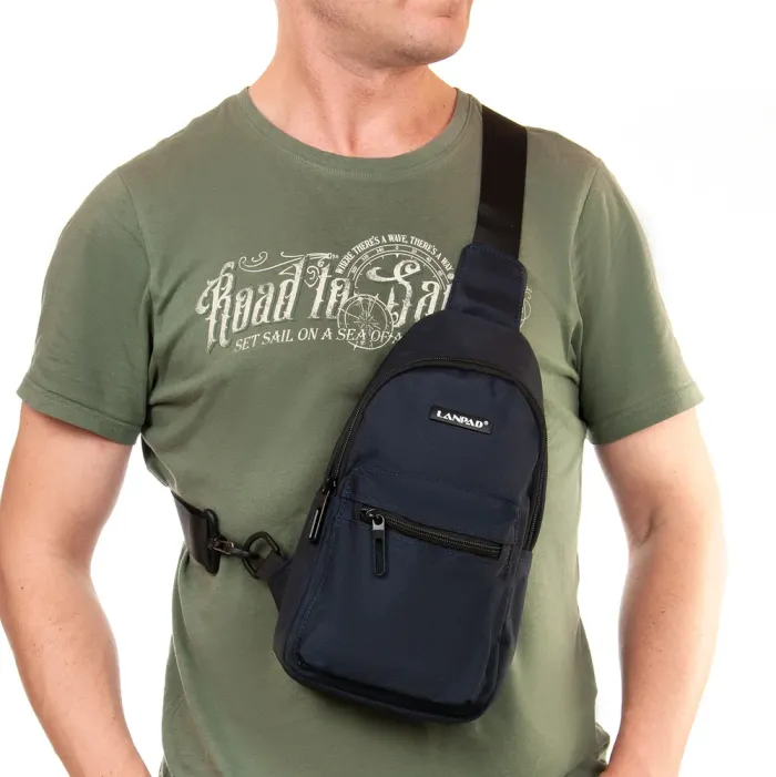 Сумка Мужская На Плечо нейлон Lanpad 3073 blue