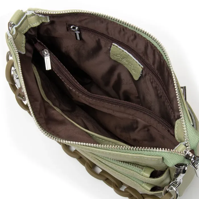 Сумка Женская Классическая кожа ALEX RAI 3011 matcha green