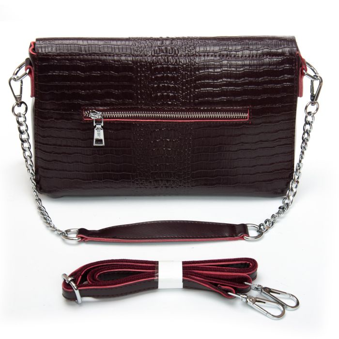 Сумка Женская Классическая кожа ALEX RAI 9346 bordo