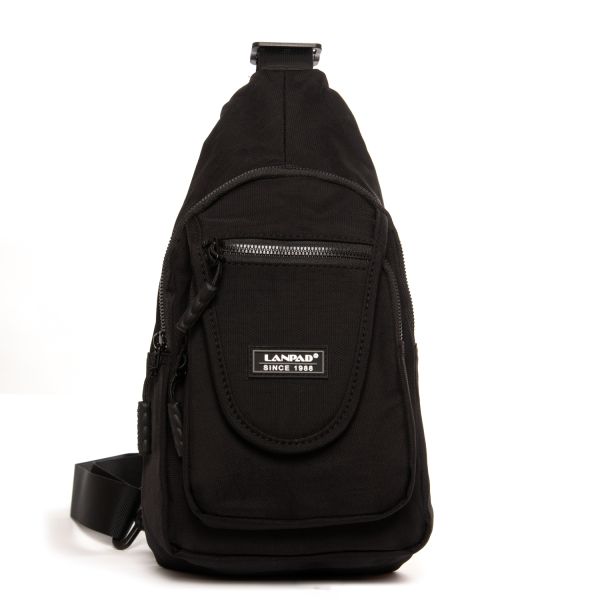 Сумка Мужская На Плечо нейлон Lanpad 0936 black бол