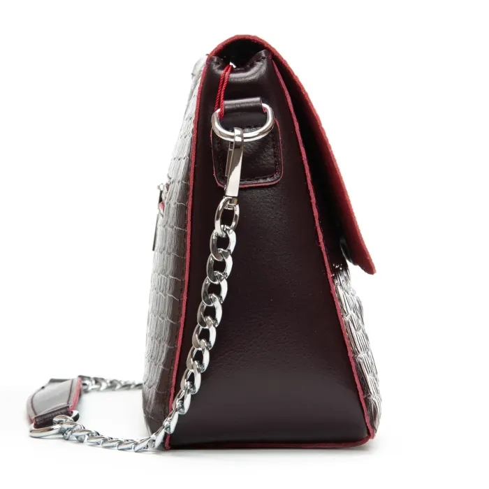 Сумка Женская Классическая кожа ALEX RAI 9346 bordo