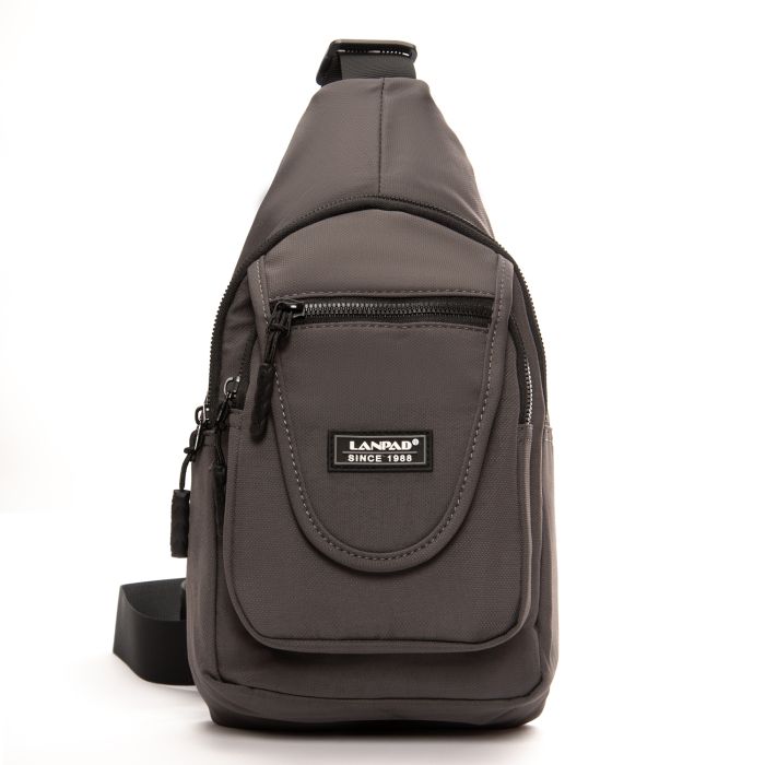 Сумка Мужская На Плечо нейлон Lanpad 0936 grey бол
