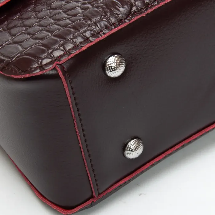 Сумка Женская Классическая кожа ALEX RAI 9346 bordo