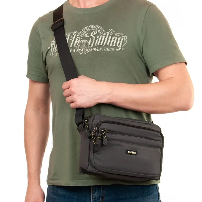 Сумка Мужская Планшет нейлон Lanpad 63738 grey