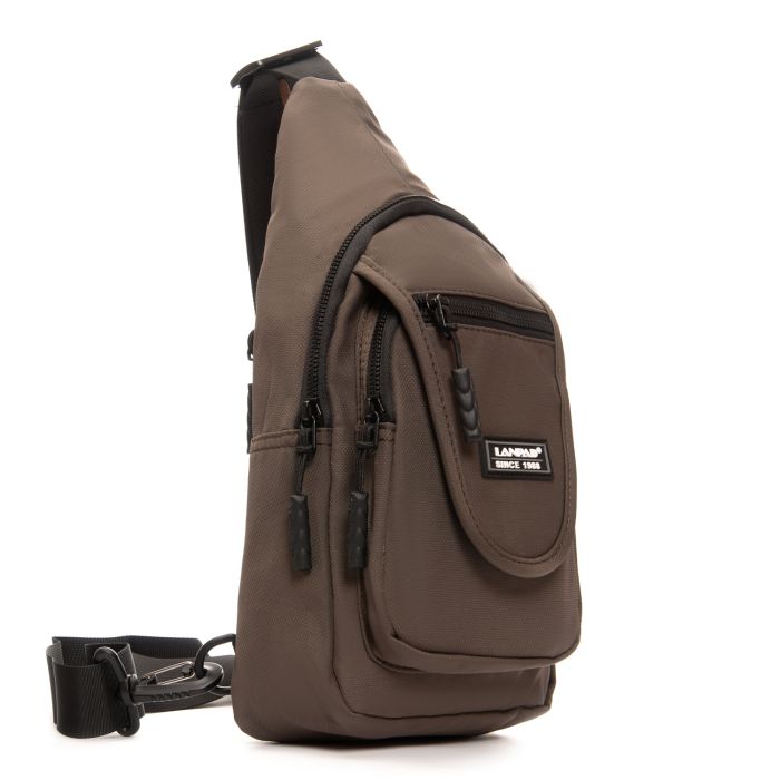 Сумка Мужская На Плечо нейлон Lanpad 0936 brown бол
