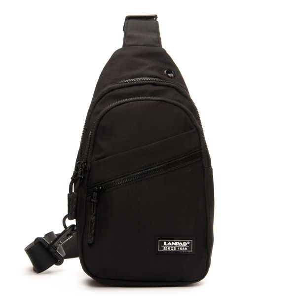 Сумка Мужская На Плечо нейлон Lanpad 83045 black бол