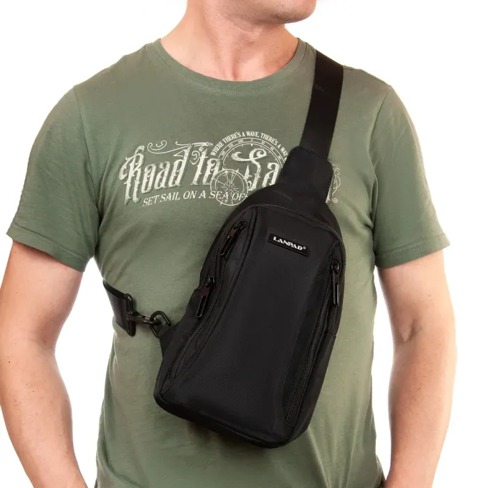 Сумка Мужская На Плечо нейлон Lanpad 35005 black