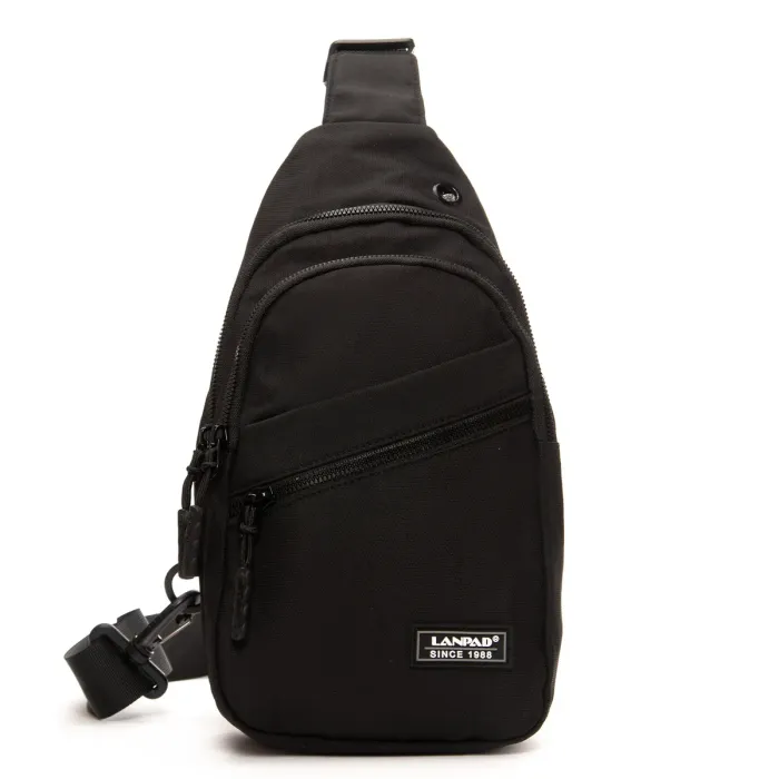 Сумка Мужская На Плечо нейлон Lanpad 83045 black бол