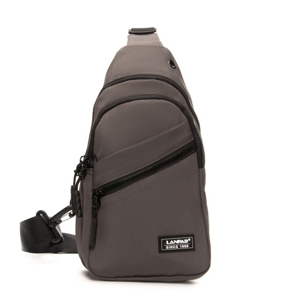 Сумка Мужская На Плечо нейлон Lanpad 83045 grey бол