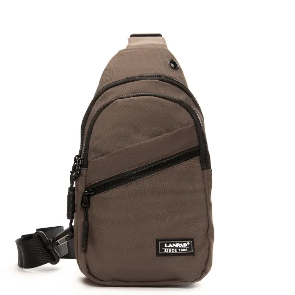 Сумка Мужская На Плечо нейлон Lanpad 83045 brown бол