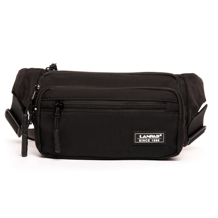 Сумка Мужская На пояс нейлон Lanpad 35009 black