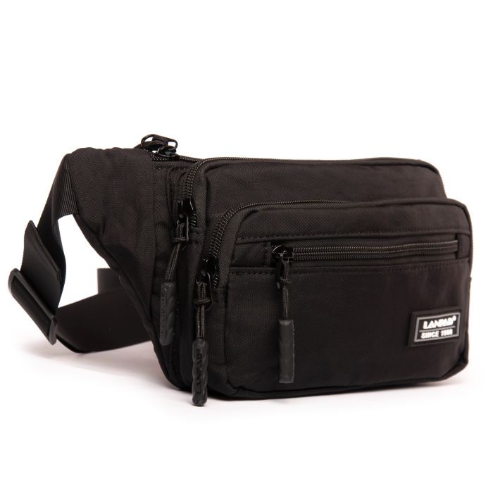 Сумка Мужская На пояс нейлон Lanpad 35009 black