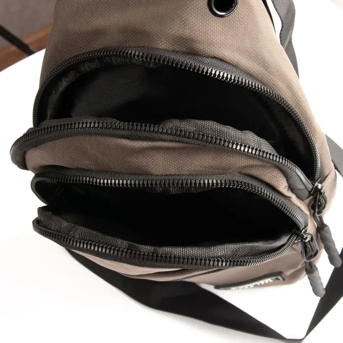 Сумка Мужская На Плечо нейлон Lanpad 83045 brown бол