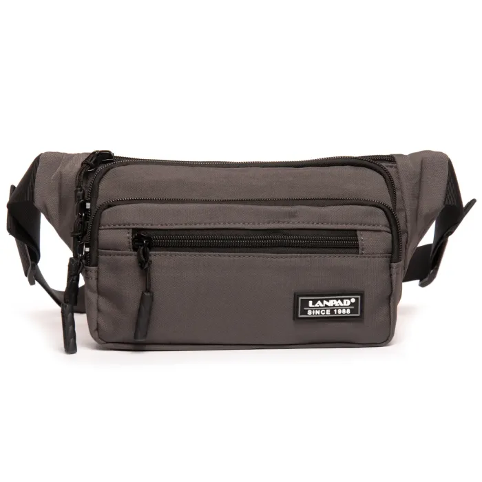 Сумка Мужская На пояс нейлон Lanpad 35009 grey