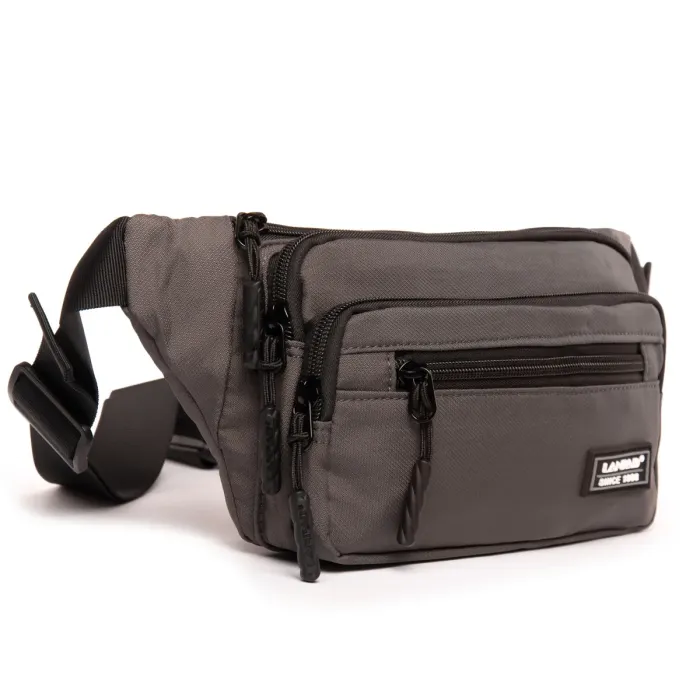 Сумка Мужская На пояс нейлон Lanpad 35009 grey