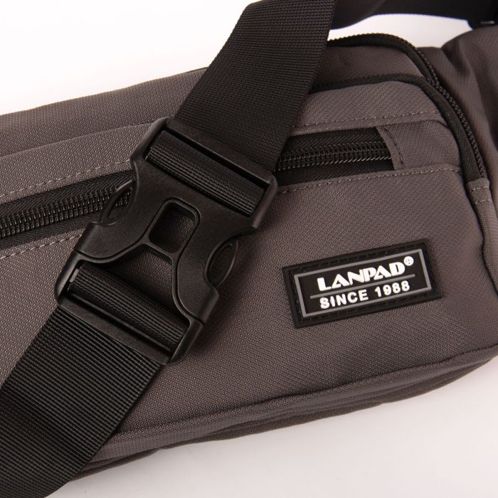 Сумка Мужская На пояс нейлон Lanpad 35009 grey