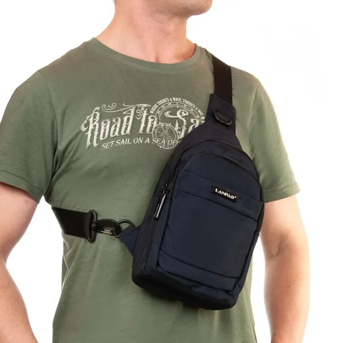 Сумка Мужская На Плечо нейлон Lanpad 63746 blue