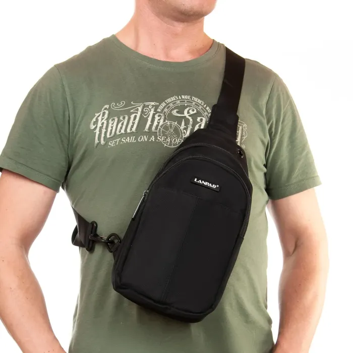 Сумка Мужская На Плечо нейлон Lanpad 83030 black