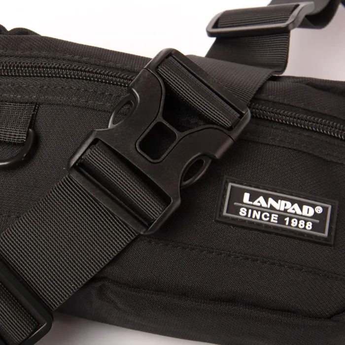 Сумка Мужская На пояс нейлон Lanpad 19006 black