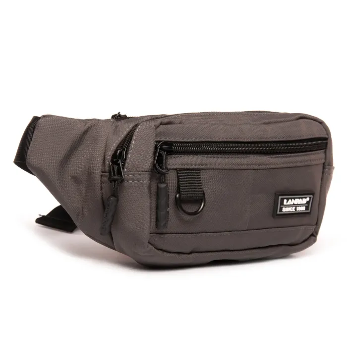 Сумка Мужская На пояс нейлон Lanpad 19006 grey