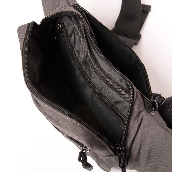 Сумка Мужская На пояс нейлон Lanpad 19006 grey