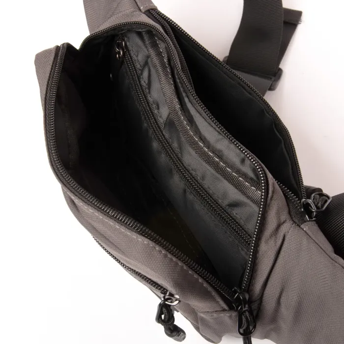 Сумка Мужская На пояс нейлон Lanpad 19006 grey