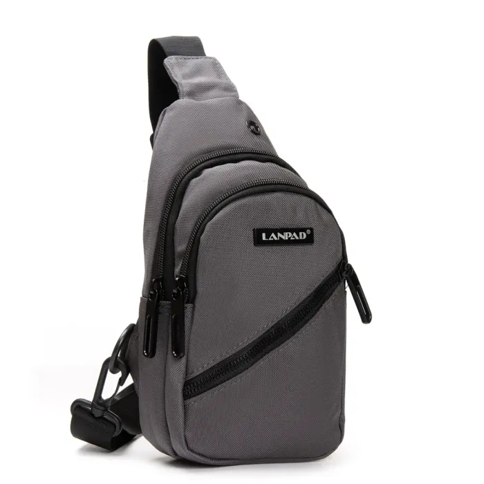Сумка Мужская На Плечо нейлон Lanpad 82085 gray