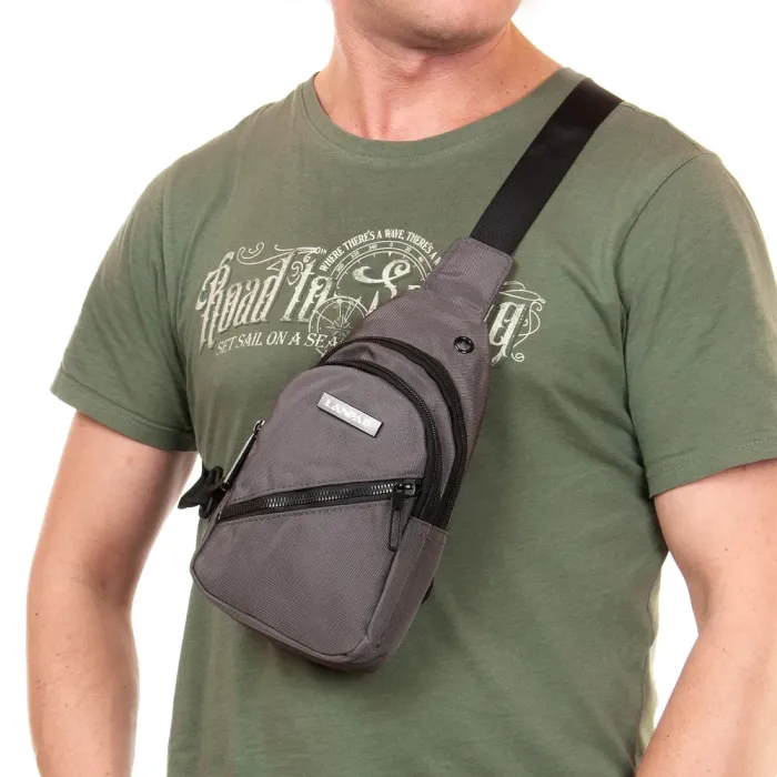 Сумка Мужская На Плечо нейлон Lanpad 82085 gray