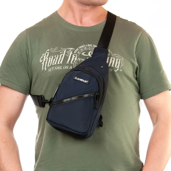 Сумка Мужская На Плечо нейлон Lanpad 82085 blue