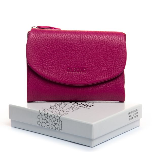 Кошелек Bright Женский кожа DR. BOND WS-239 plum-red