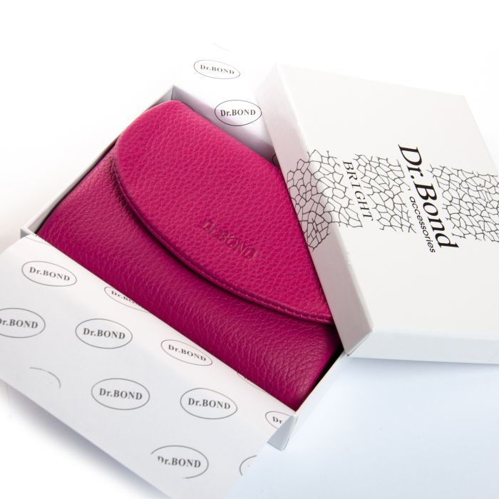 Кошелек Bright Женский кожа DR. BOND WS-239 plum-red