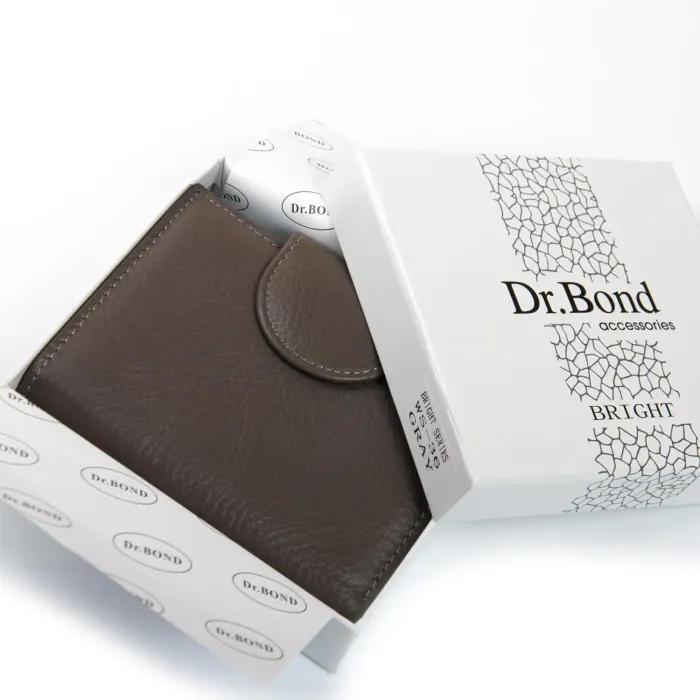 Кошелек Bright Женский кожа DR. BOND WS-36 gray