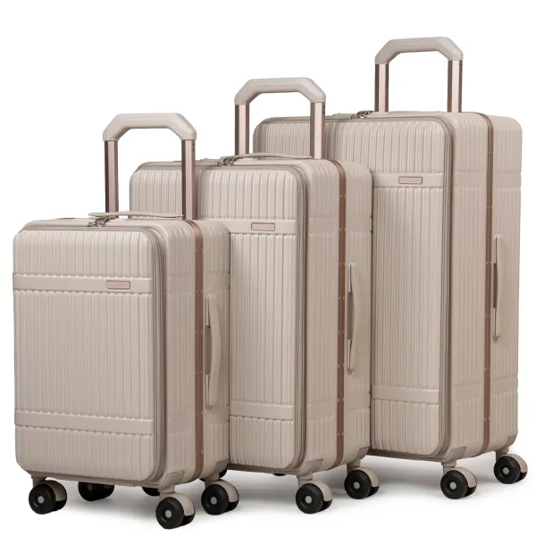 Дорожная Чемодан 31 ABS-пластик Dinibao 2052 wheat gray