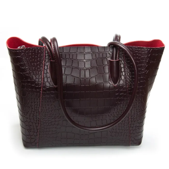 Сумка Женская Классическая кожа ALEX RAI 9349 bordo