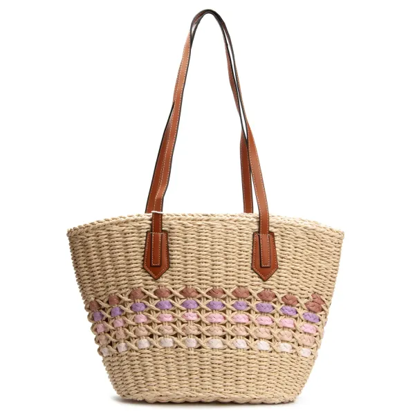 Сумка Женская Плетеная LUXEVA 6150 beige pink