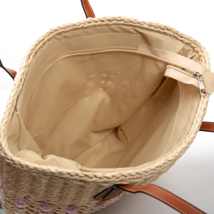Сумка Женская Плетеная LUXEVA 6150 beige pink