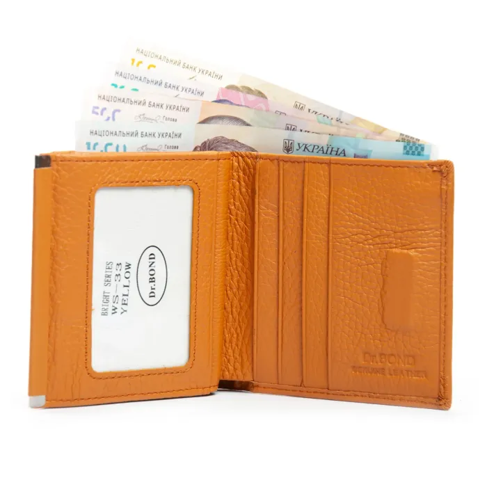 Кошелек Bright Женский кожа DR. BOND WS-33 yellow