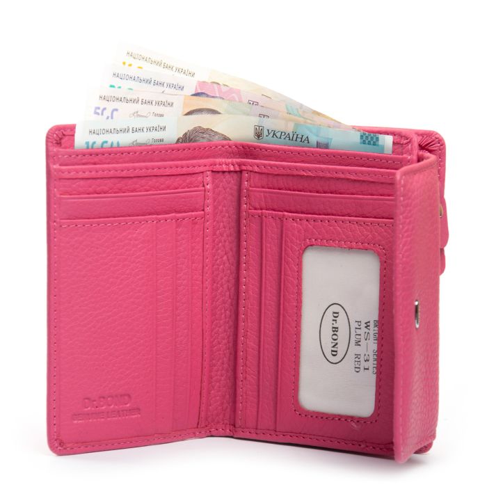 Кошелек Bright Женский кожа DR. BOND WS-31 plum-red