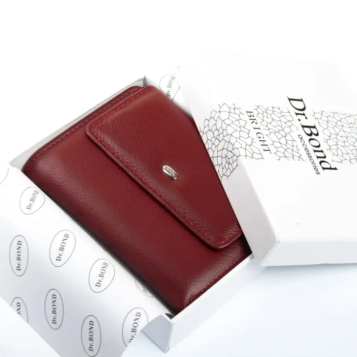 Кошелек Bright Женский кожа DR. BOND WS-31 wine red