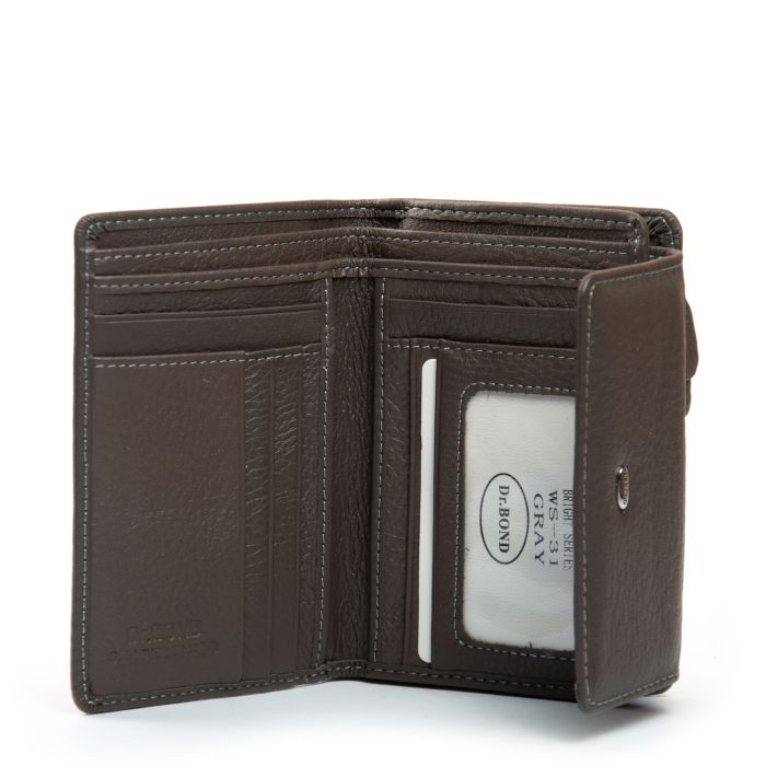 Кошелек Bright Женский кожа DR. BOND WS-31 gray