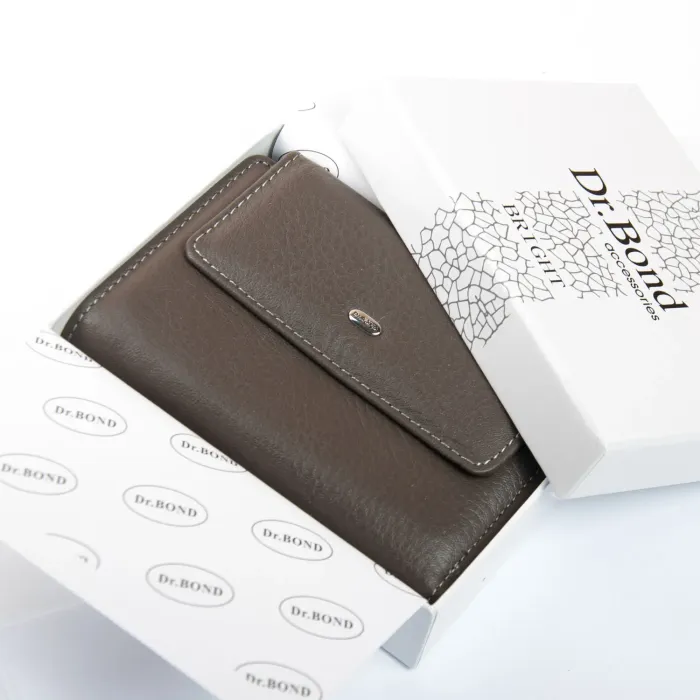Кошелек Bright Женский кожа DR. BOND WS-31 gray